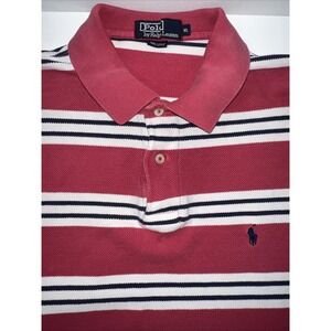 Polo by Ralph Lauren Mens XL Red White Blue Stripe Polo 100% Cotton Bolivia